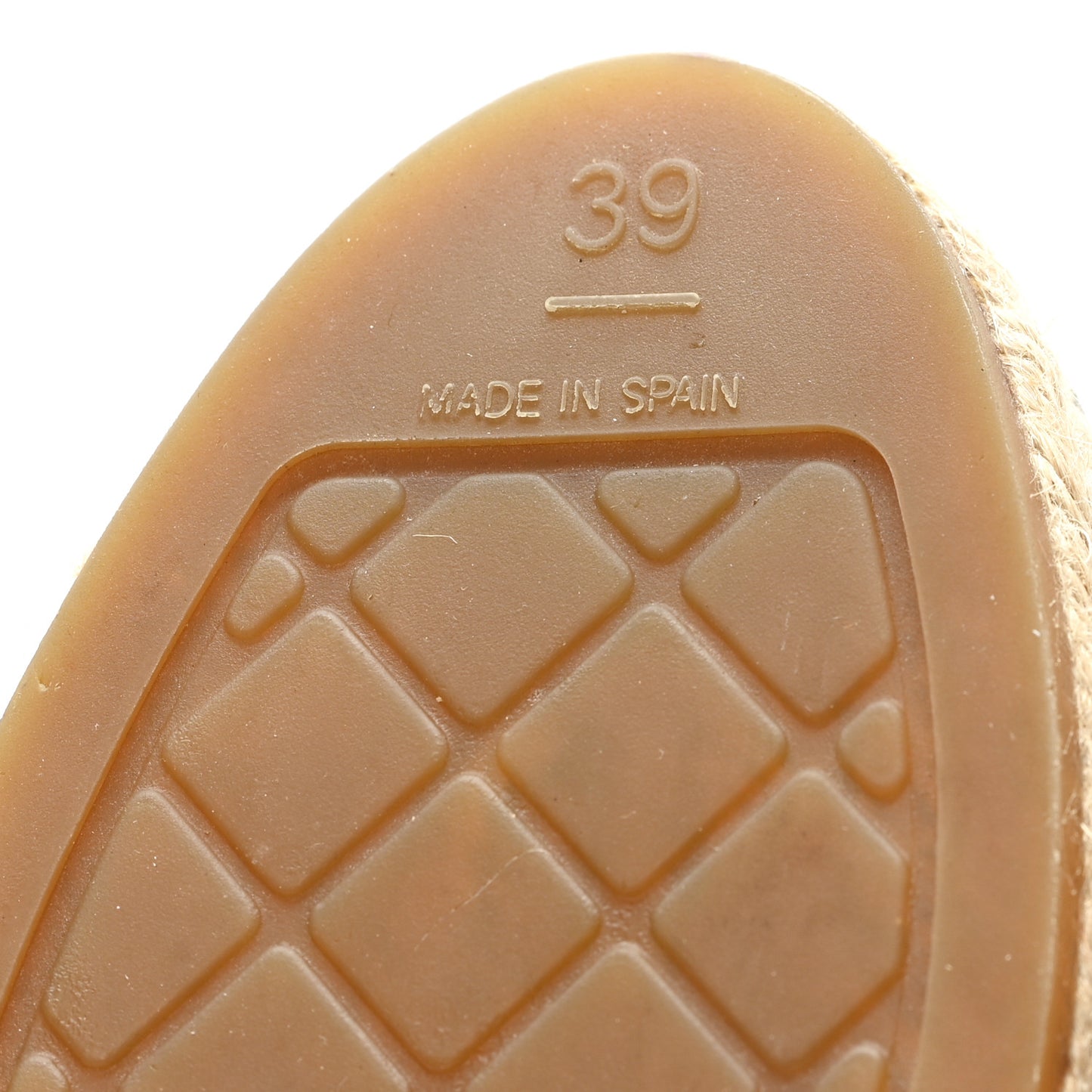 Lambskin CC Espadrilles 39 Beige Black