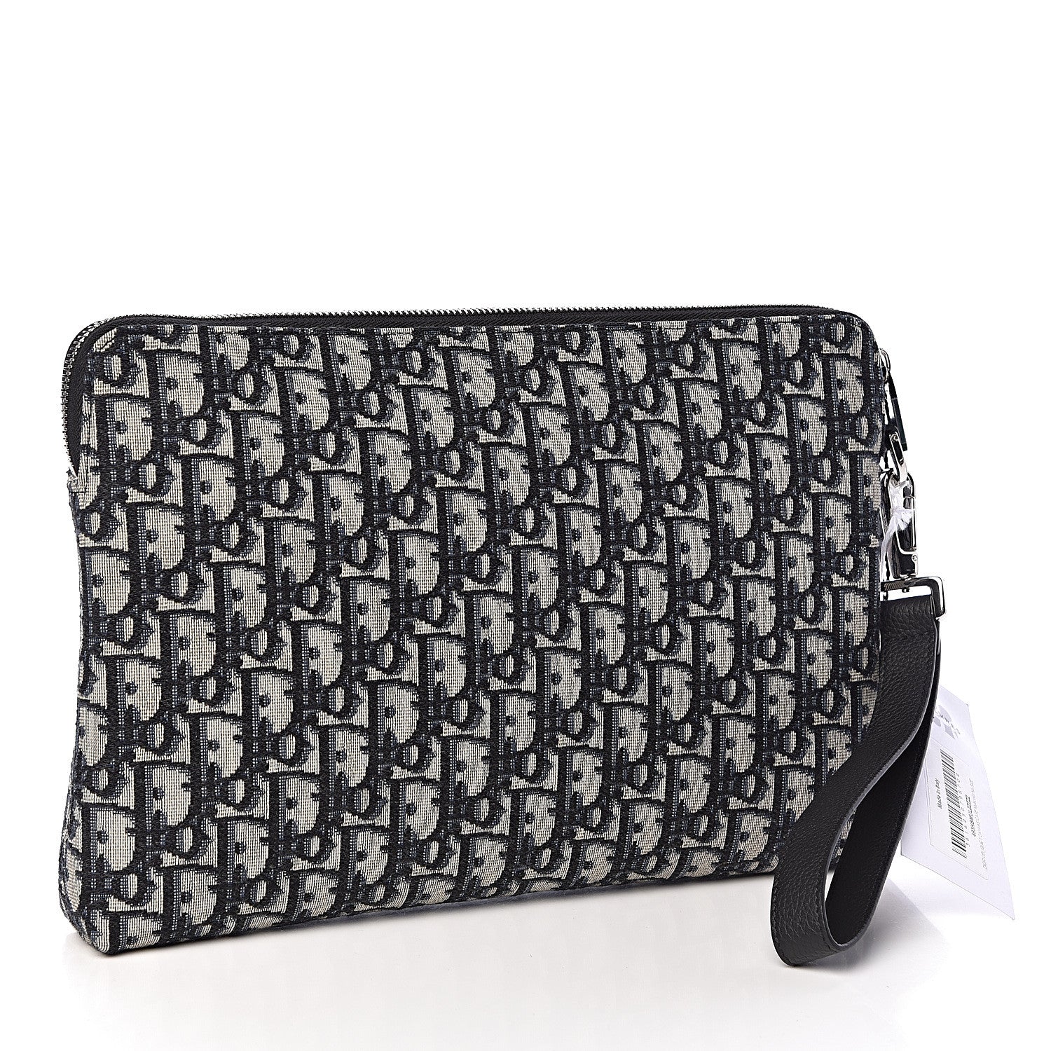 Christian Dior Oblique Pouch Clutch Blue 4 of 8