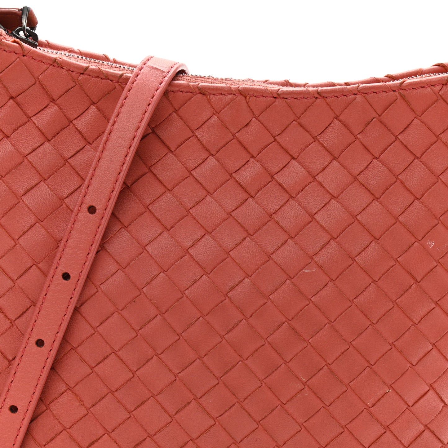 Nappa Intrecciato Crossbody Terracota