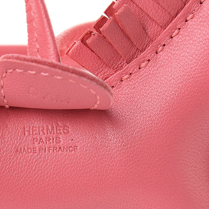 Hermes Milo Lambskin Grigri Rodeo Horse Bag Charm PM Rose Azalee 3 of 5