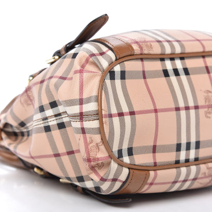 Burberry Haymarket Check Small Northfield Tote Camel 6 of 9