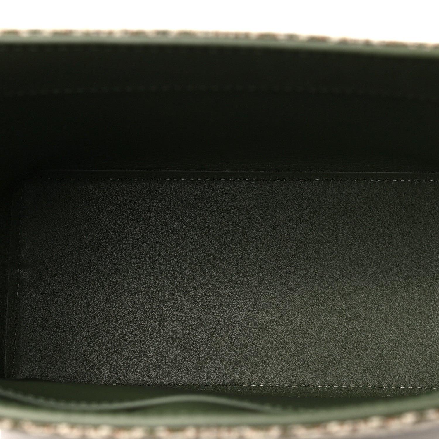 Loewe Jacquard Anagram Calfskin Small Square Tote Avocado Green 4 of 6