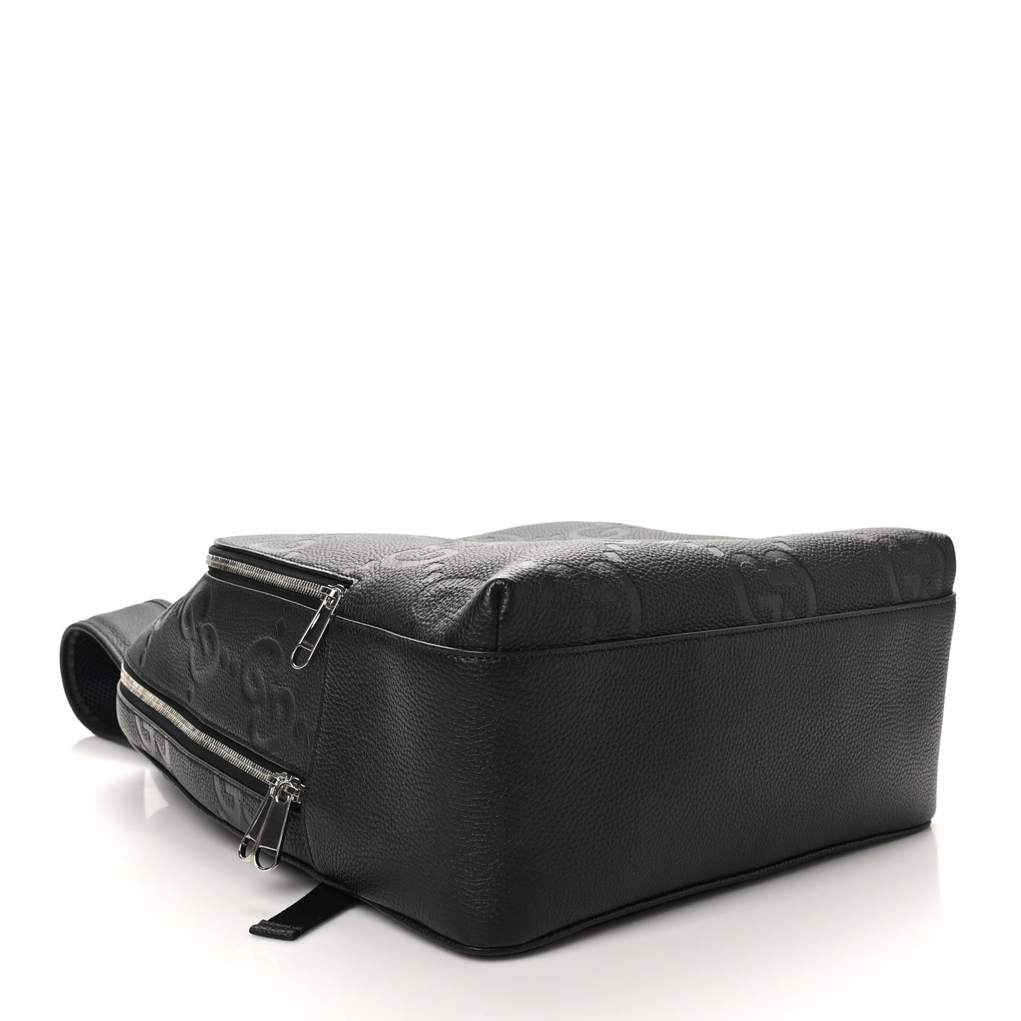 Calfskin Jumbo GG Embossed Large Backpack Black