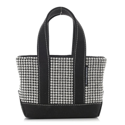 Alexander Wang Mesh Crystal Rhinestone Mini Crusier Tote Black Silver 1 of 12
