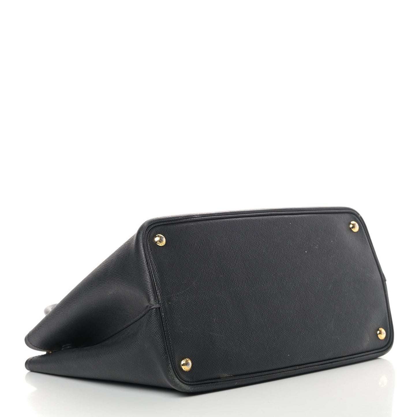 Saffiano Cuir Medium Double Bag Black Mughetto