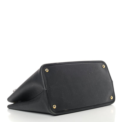Prada Saffiano Cuir Medium Double Bag Black Mughetto 4 of 17