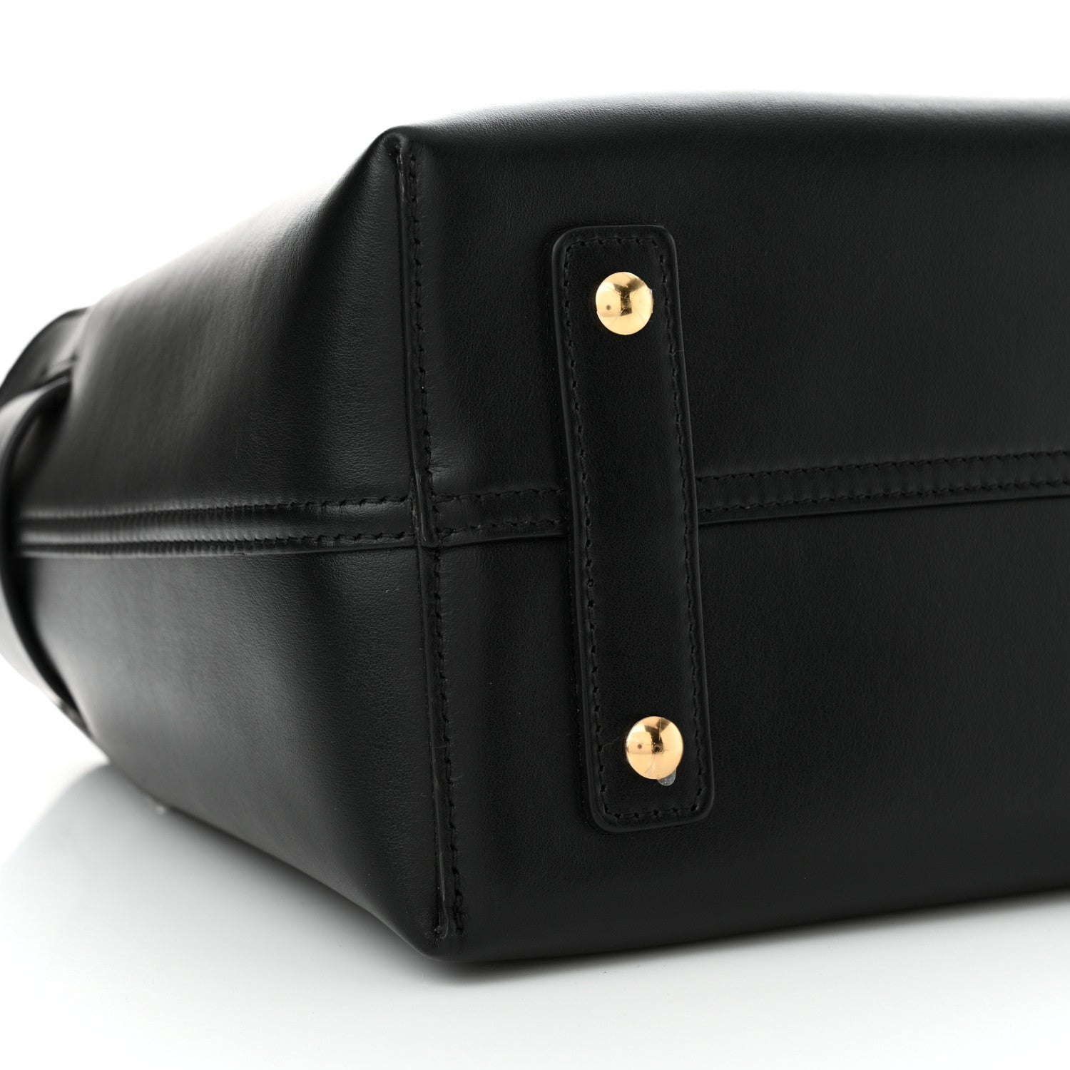 Burberry Smooth Calfskin Triple Stud Small Belt Bag Black Tan 10 of 12