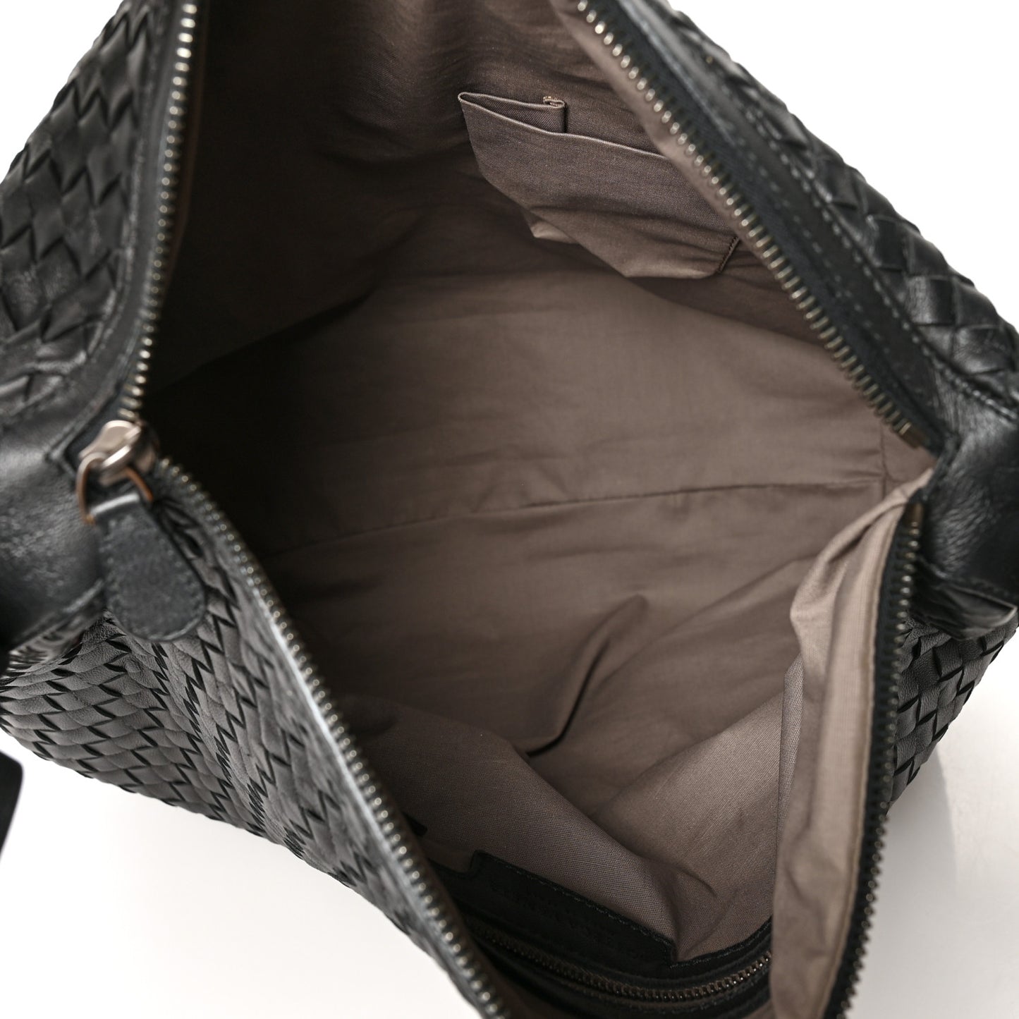 Nappa Intrecciato Shoulder Bag Black