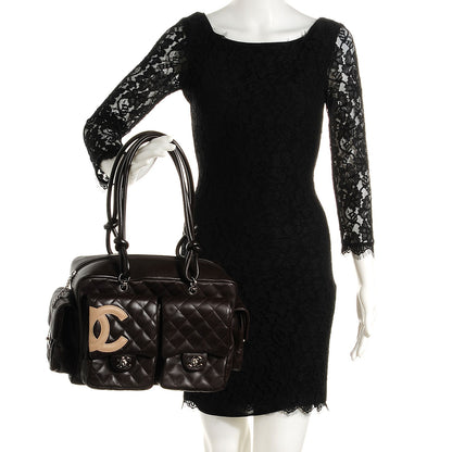 Chanel Calfskin Quilted Large Cambon Multipocket Reporter Brown Beige 2 of 8