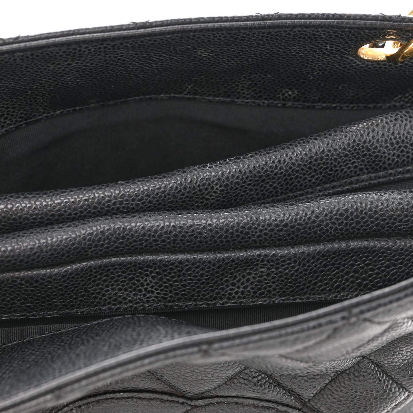 Caviar Quilted Petit Timeless Tote PTT Black