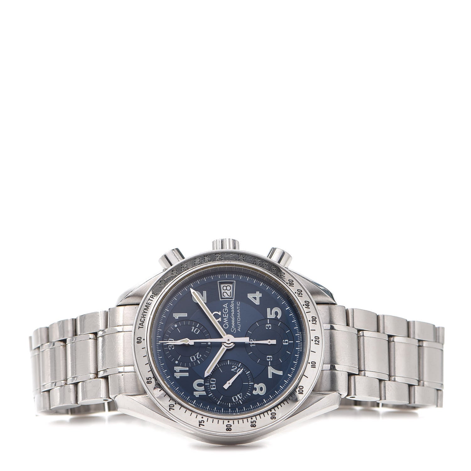 Omega Stainless Steel 39mm Speedmaster Chronograph Automatic Watch Blue 3513.82.00 2 of 5