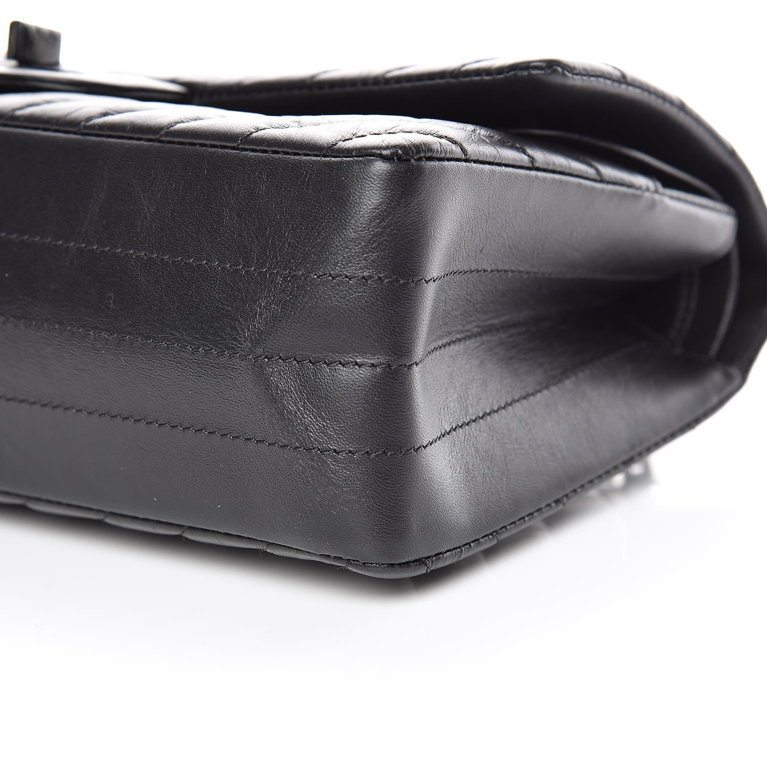 Chanel Aged Calfskin Chevron Quilted 2.55 Reissue 225 Flap So Black 6 of 11