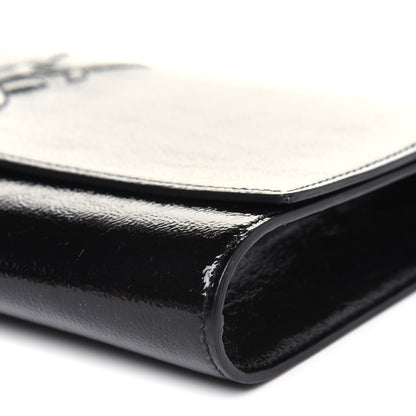 Saint Laurent Textured Patent Monogram Belle De Jour Clutch Black 11 of 13