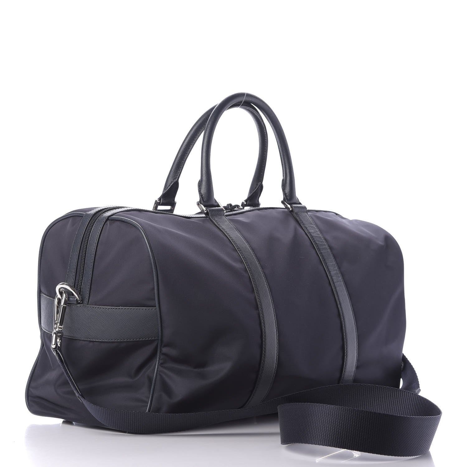 Prada Tessuto Nylon Saffiano Viaggio Duffle Baltico 2 of 11