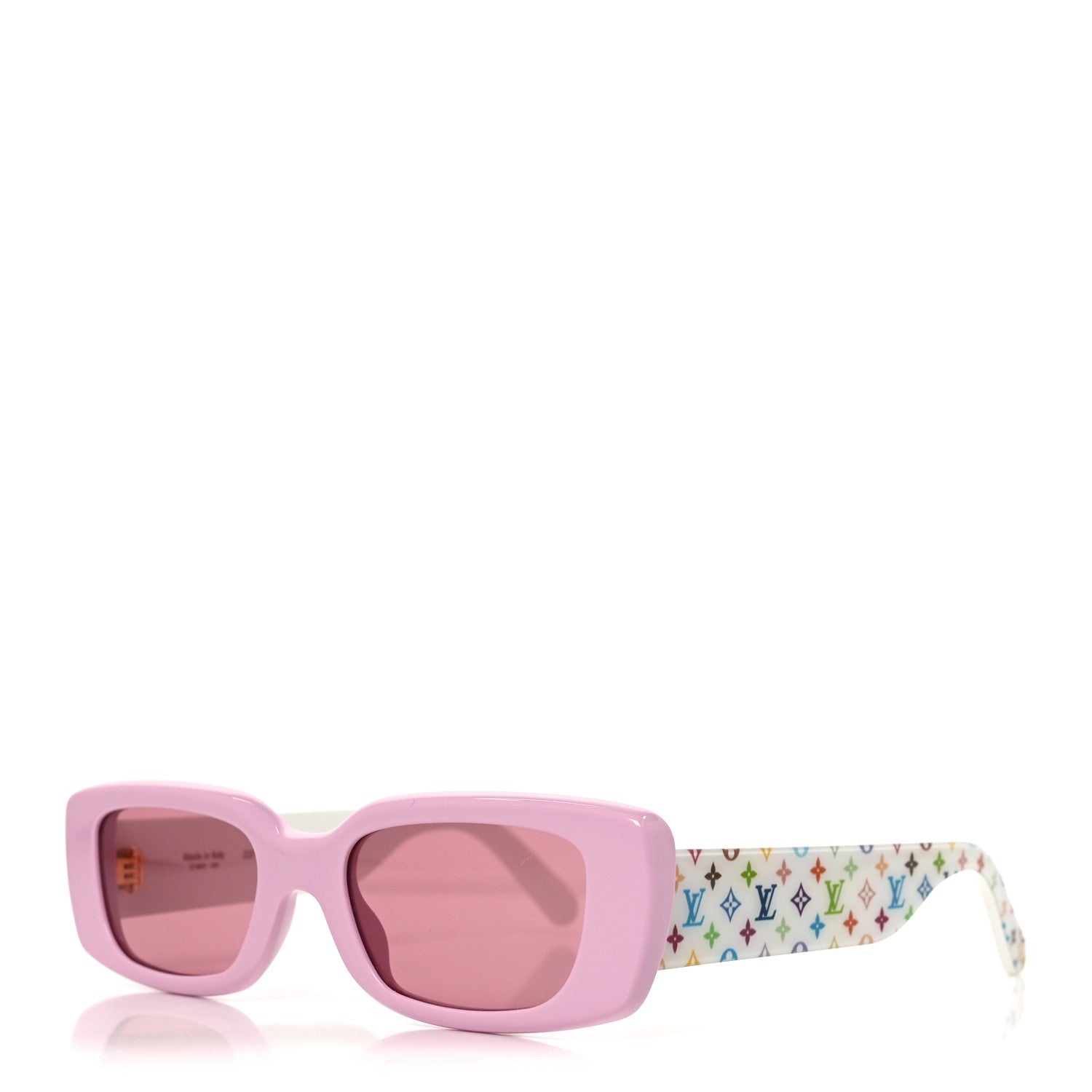 Louis Vuitton LV X TM Acetate Monogram Multicolor Cat Eye Sunglasses Z2711W Rose White 1 of 7