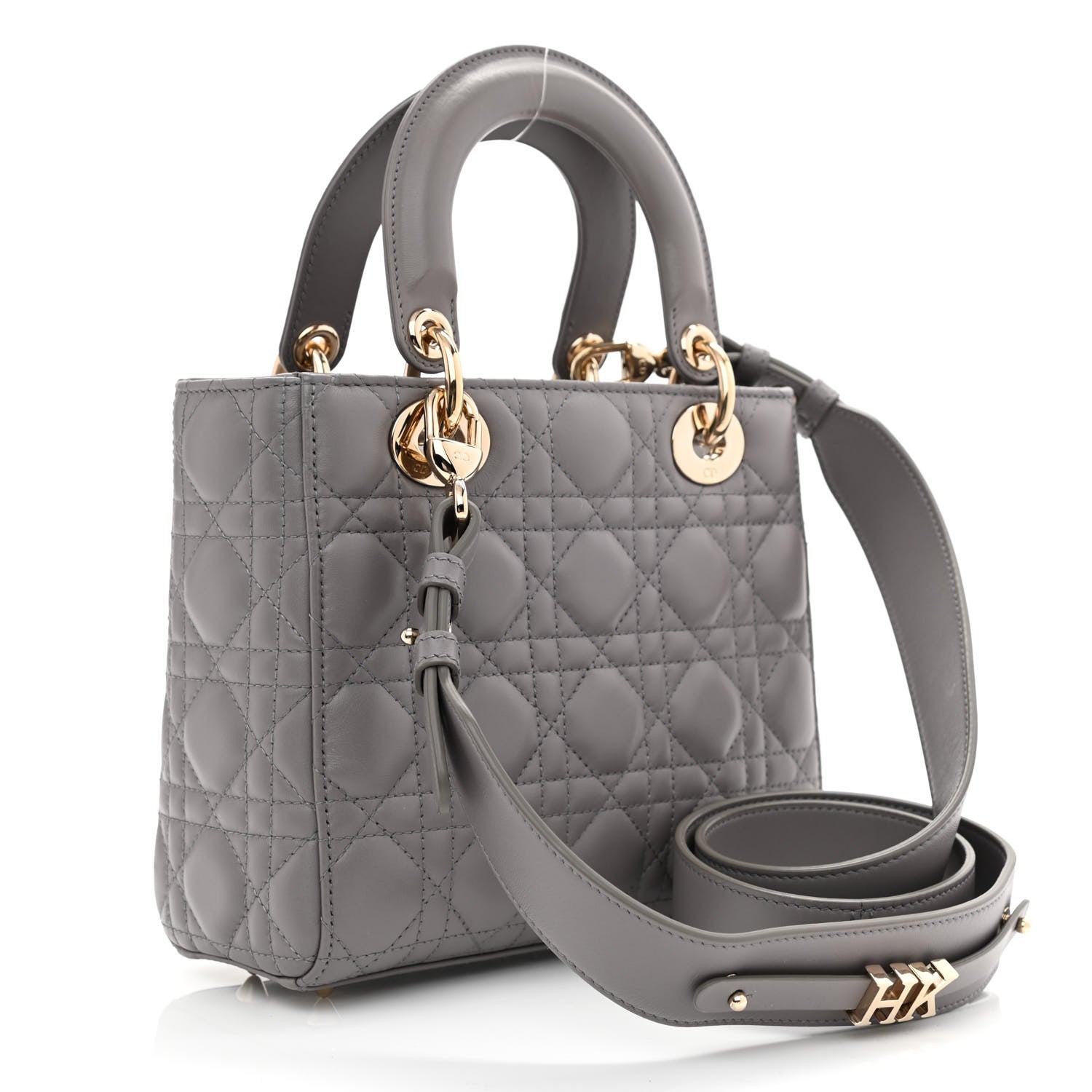 Christian Dior Lambskin Cannage Small My ABCDior Lady Dior Grey 3 of 11