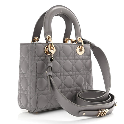 Christian Dior Lambskin Cannage Small My ABCDior Lady Dior Grey 3 of 11