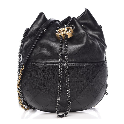 Chanel Calfskin Quilted Small Gabrielle Bucket Black 1 of 10
