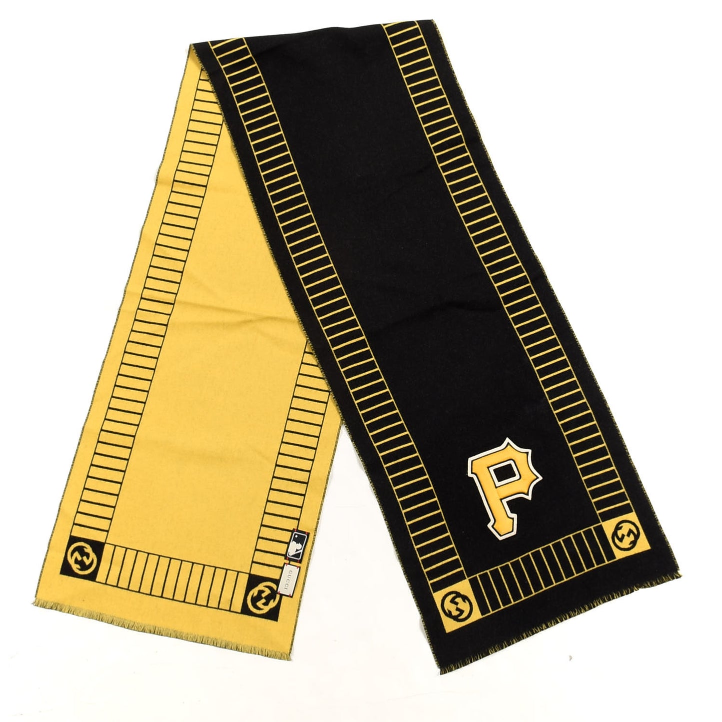 X MLB Wool Pittsburgh Pirates Patch Crew Scarf Black Yellow