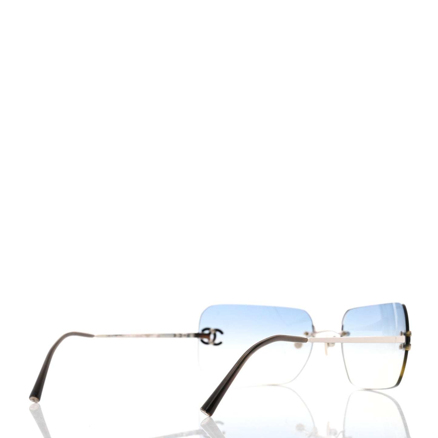Metal Crystal CC Logo Sunglasses 4017-D