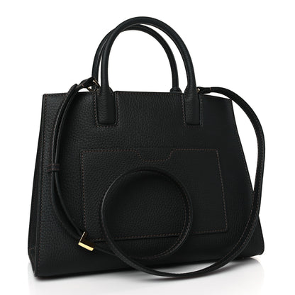 Burberry Grained Calfskin Small Frances Tote Black 3 of 8