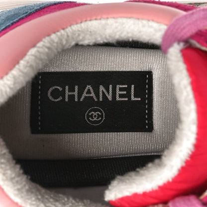 Chanel Nylon Calfskin Suede Womens CC Sneakers 40 Fuchsia Pink 8 of 15