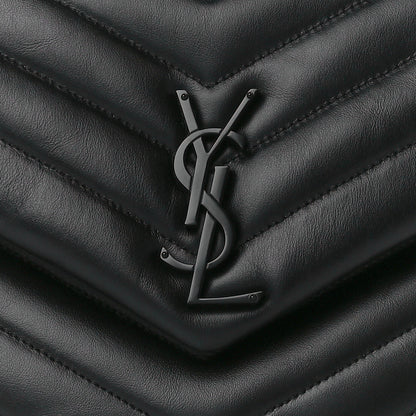Saint Laurent Calfskin Y Quilted Monogram Monochrome Medium Loulou Chain Satchel Black 9 of 11