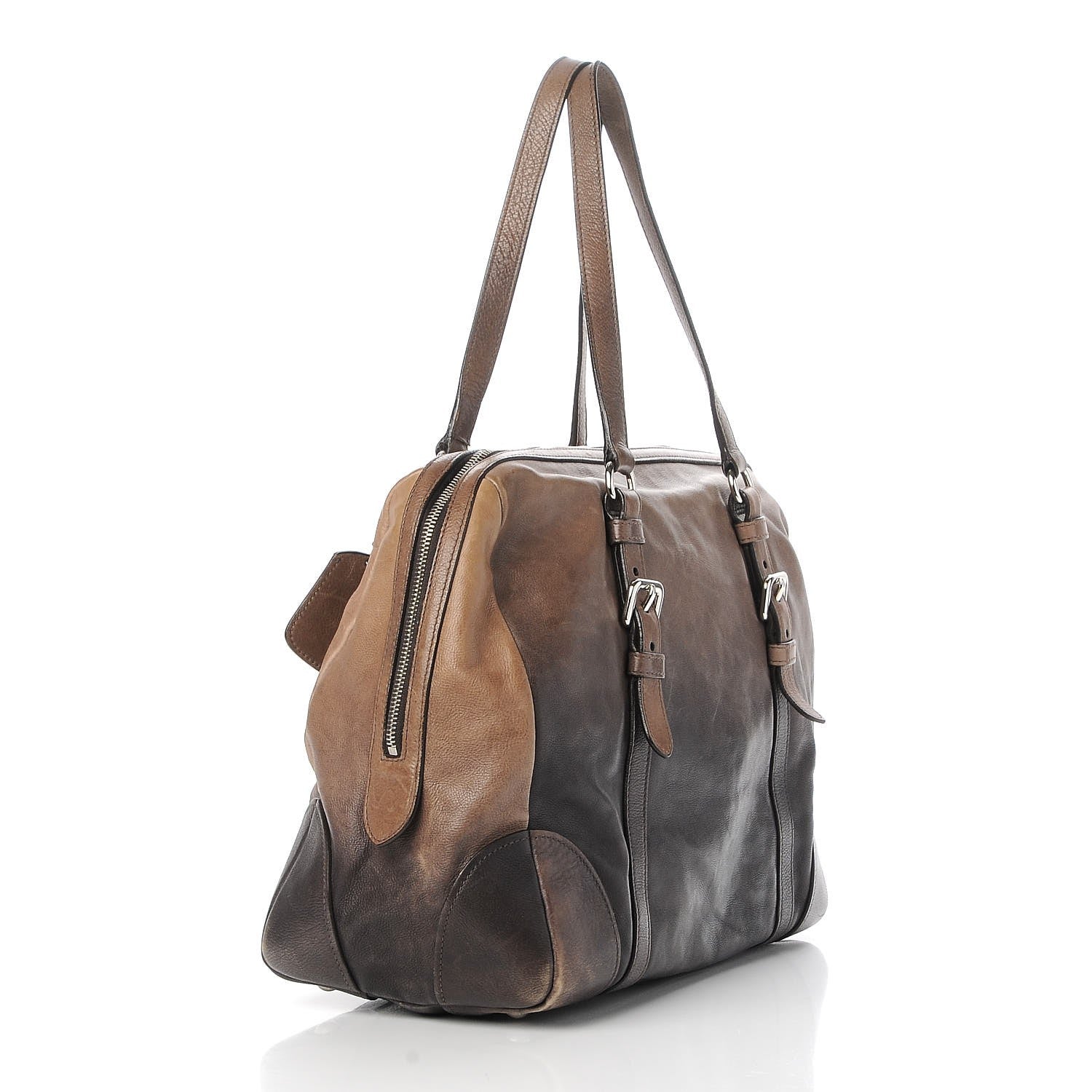 Prada Glace Calf Bowler Bag Militare 3 of 9