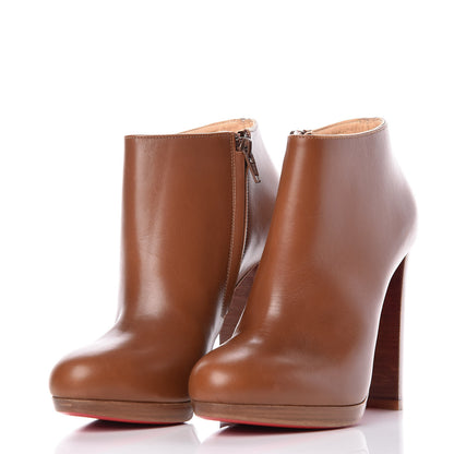 Christian Louboutin Calfskin Rock and Gold 120 Ankle Booties 37.5 Havana 5 of 20