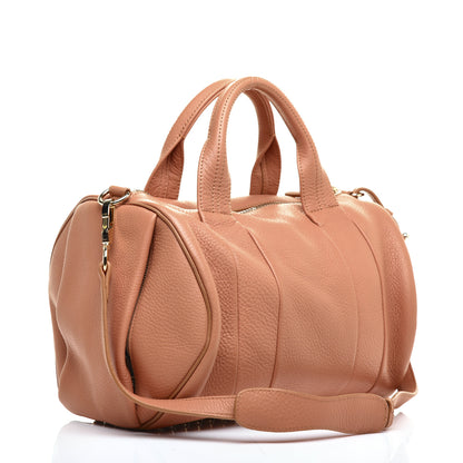 Alexander Wang Pebbled Lambskin Rocco Tan Pale Gold Hardware 3 of 10