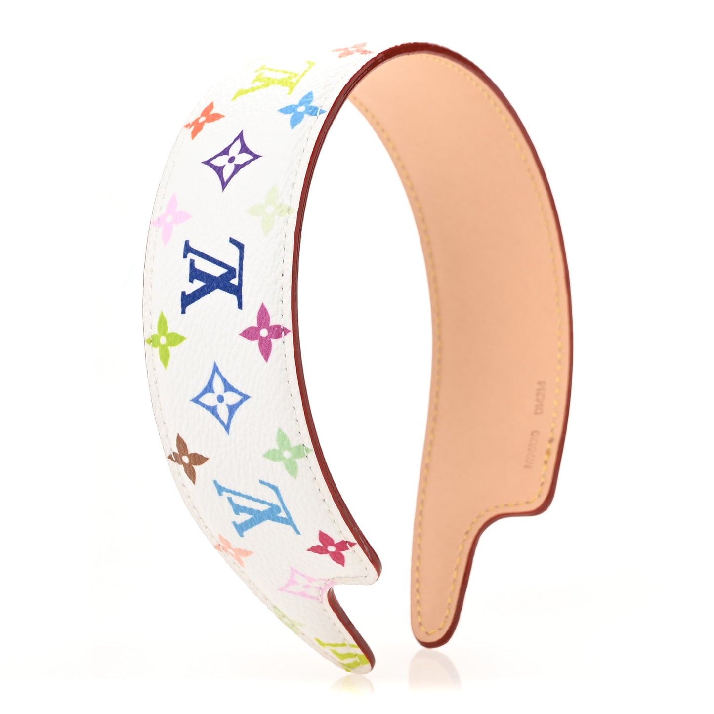 LV X TM Monogram  Multicolor Headband White