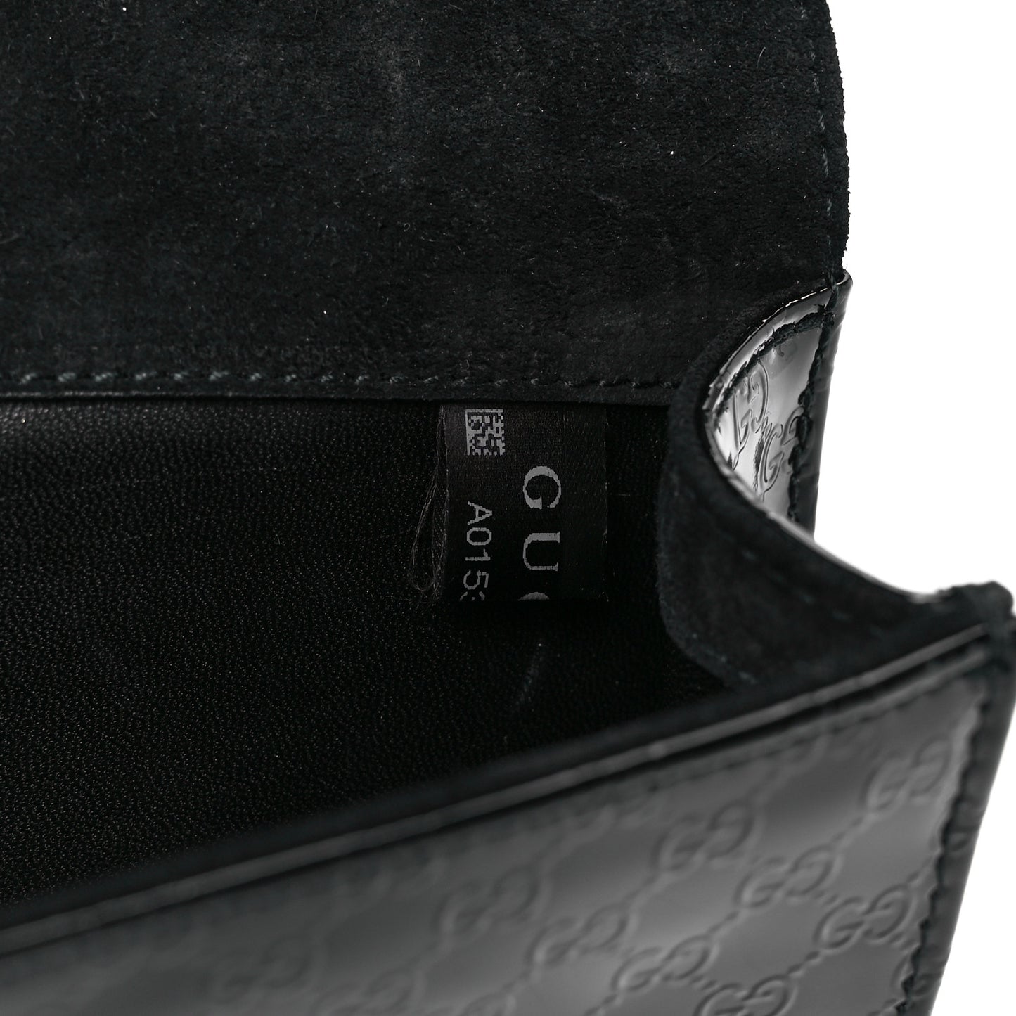 Patent Microguccissima Small Broadway Clutch Black
