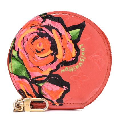 Louis Vuitton Vernis Roses Chapeau Coin Purse Orange Sunset 1 of 8
