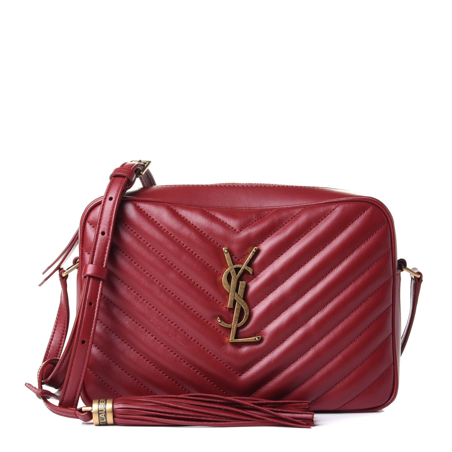 Calfskin Matelasse Monogram Lou Camera Bag Red