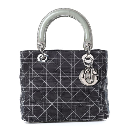 Christian Dior Satin Cannage Medium Lady Dior Black 1 of 9