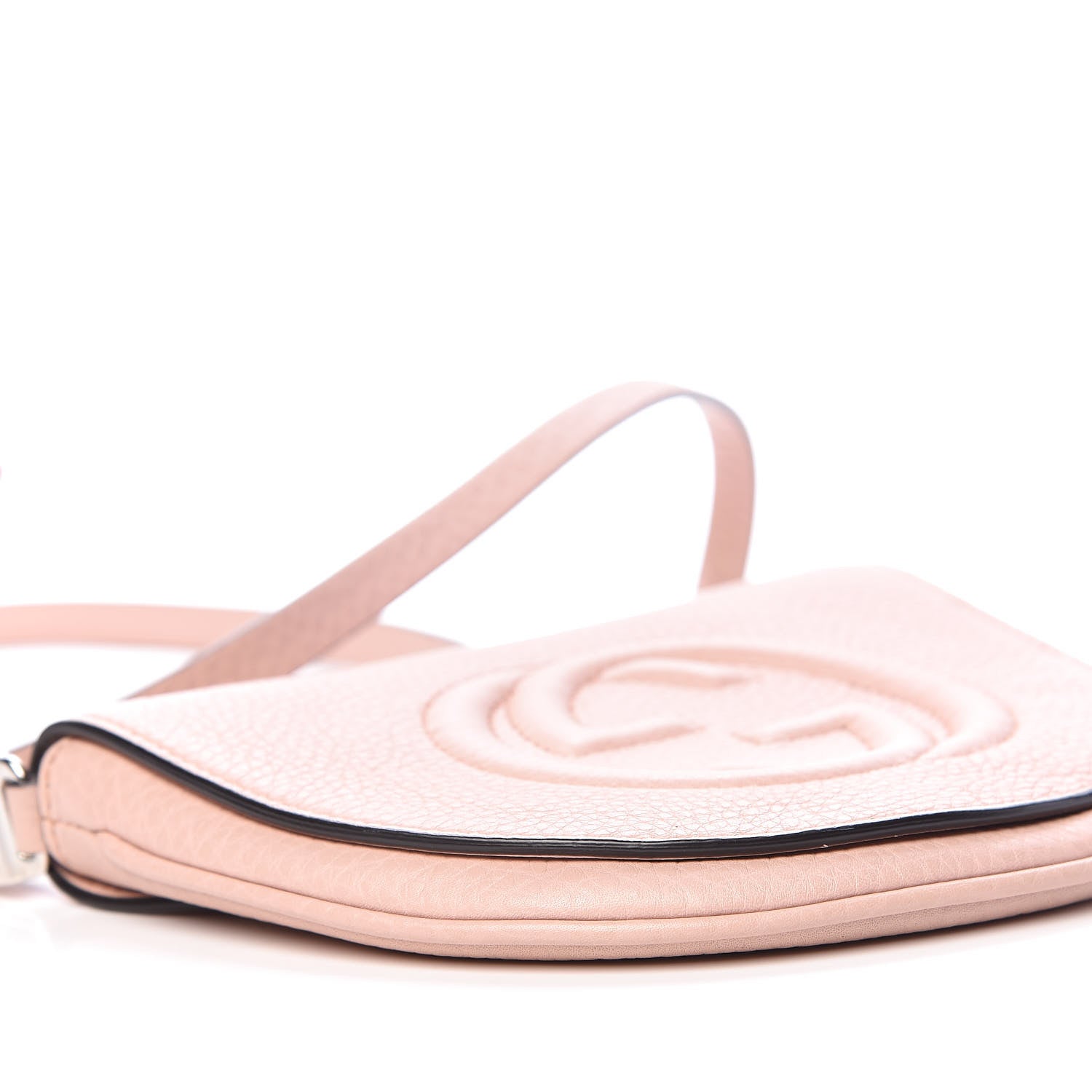 Gucci Pebbled Calfskin Kids Mini Soho Flap Messenger Bag Light Pink 5 of 11
