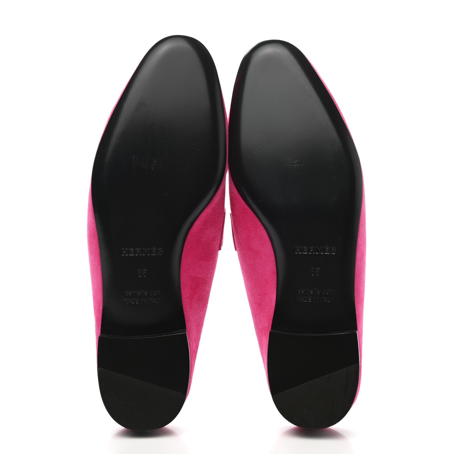 Hermes Suede Goatskin Rivoli Mules 35 Rose Azalee 5 of 9