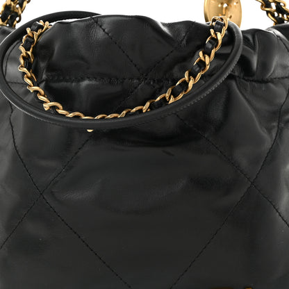 Chanel Shiny Calfskin Quilted Mini Chanel 22 Black 8 of 10