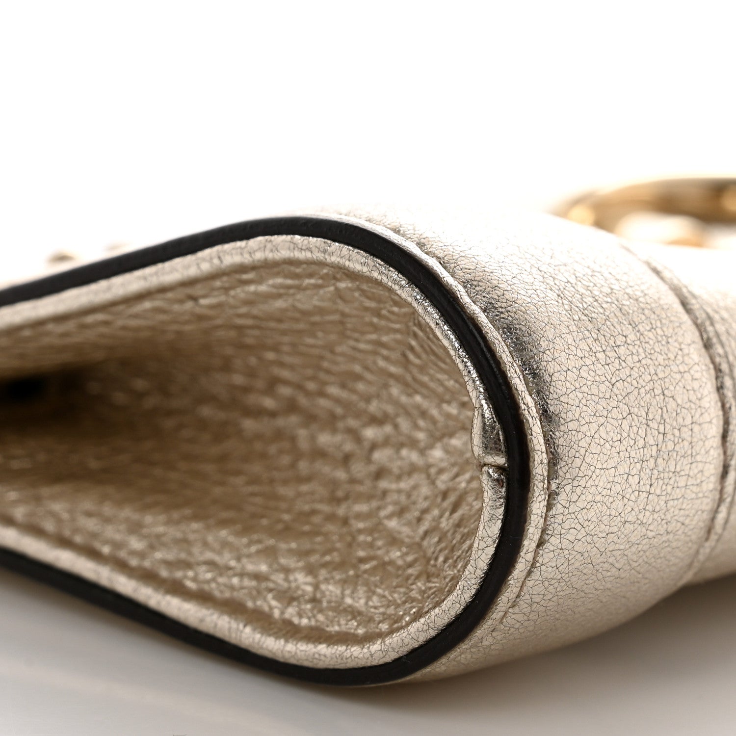 Gucci Metallic Calfskin Britt Clutch Gold 8 of 10