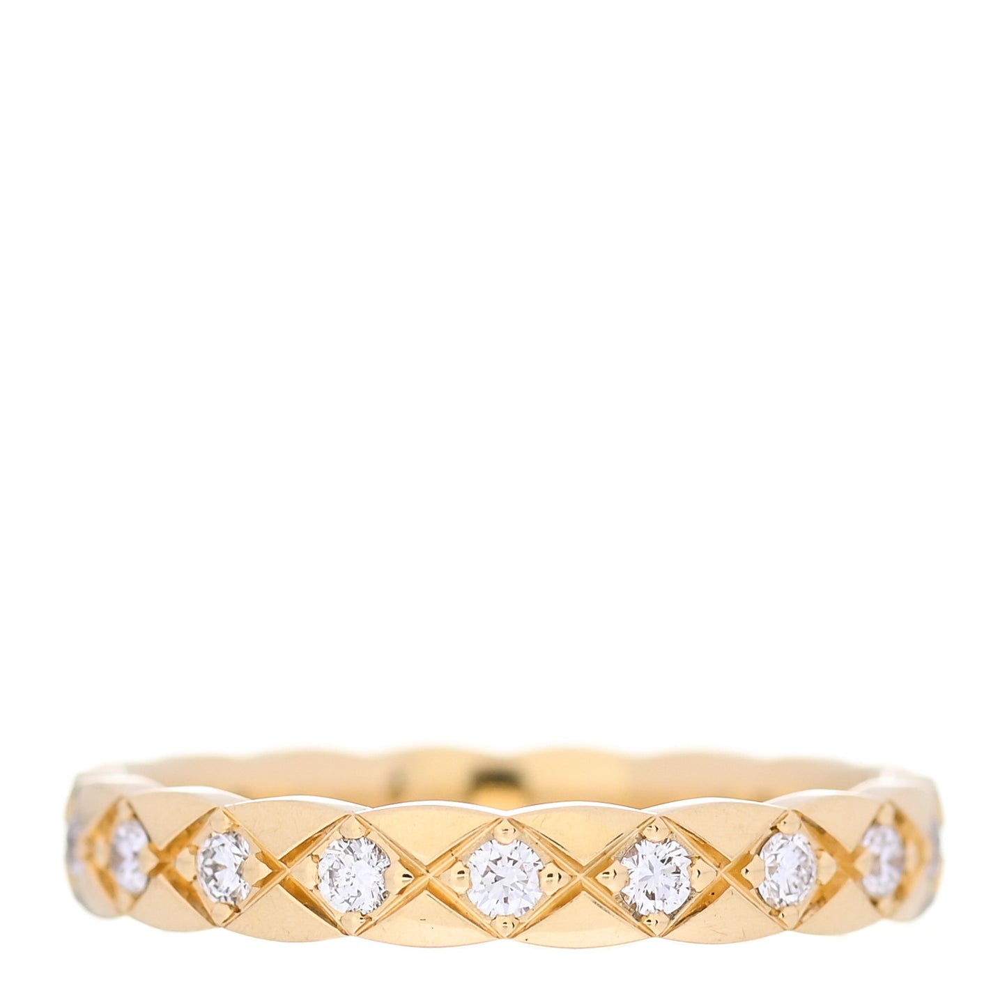 18K Yellow Gold Diamond Mini Coco Crush Ring 52 6