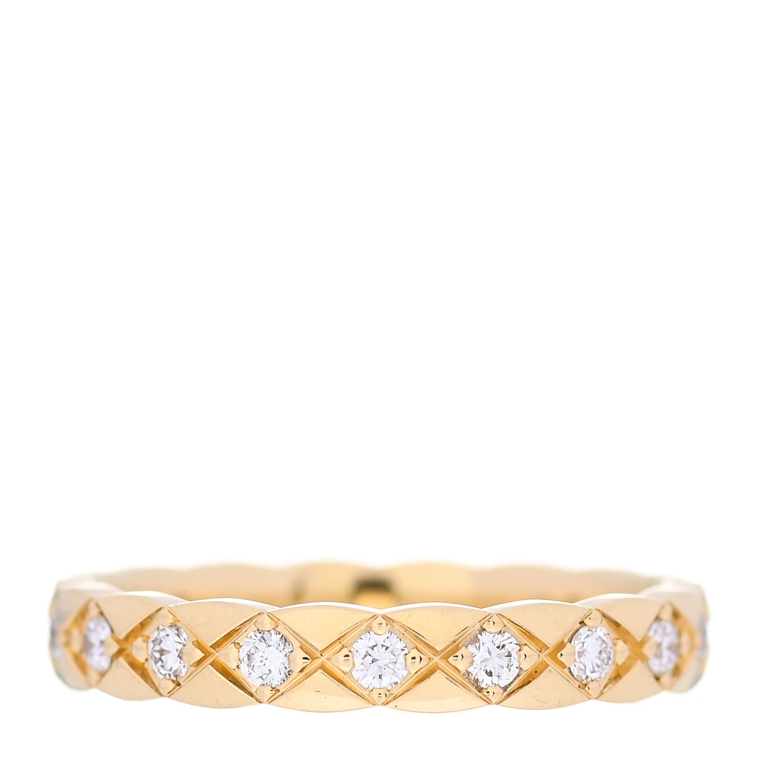 Chanel 18K Yellow Gold Diamond Mini Coco Crush Ring 52 6 3 of 6
