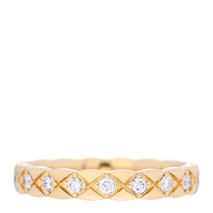 Chanel 18K Yellow Gold Diamond Mini Coco Crush Ring 52 6 3 of 6