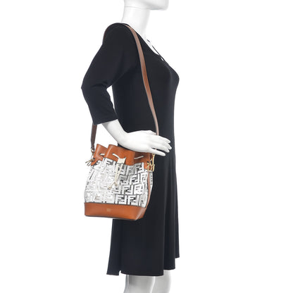 Fendi TPU FF Vitello Aura F is Fendi Grande Mon Tresor Bucket Bag White Cuoio 2 of 9