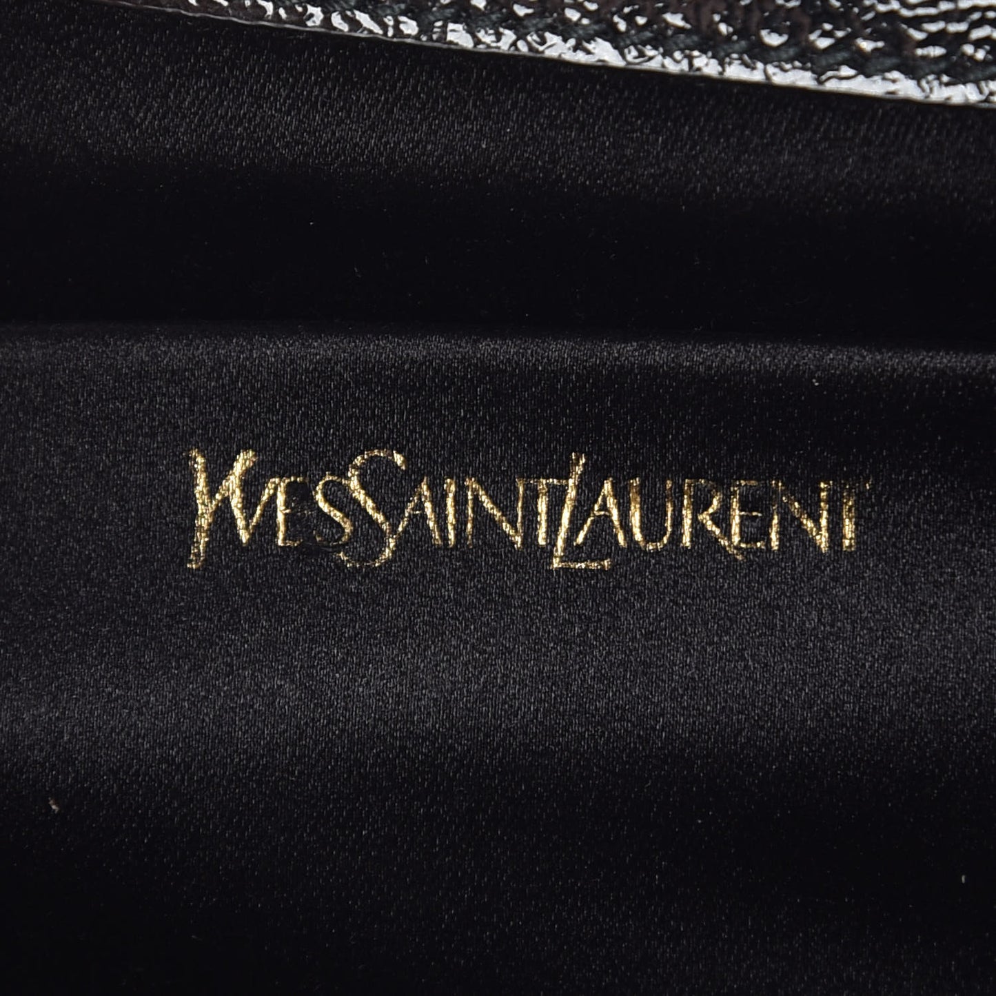 Textured Patent Monogram Large Belle De Jour Clutch Black