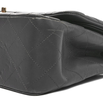 Chanel Lambskin Quilted Jumbo Double Flap Dark Grey 10 of 10
