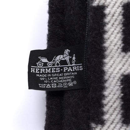 Hermes Wool Cashmere Avalon Pillow PM Ecru Gris Fonce 3 of 3