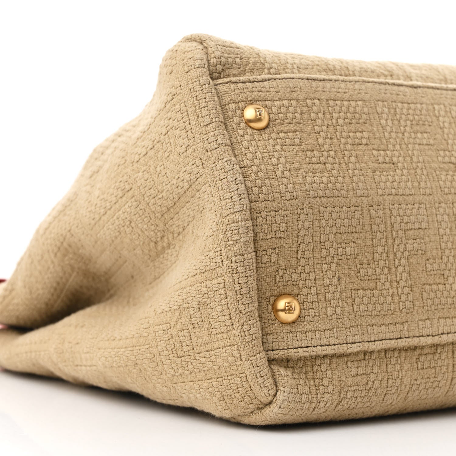 Fendi Corda Zucca Large Peekaboo Iconic Satchel Natural Pumpkin 10 of 12