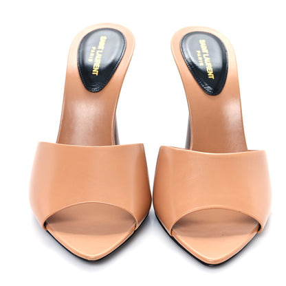 Saint Laurent Calfskin Gippy 105 Mule Sandals 39 Bisque 3 of 11