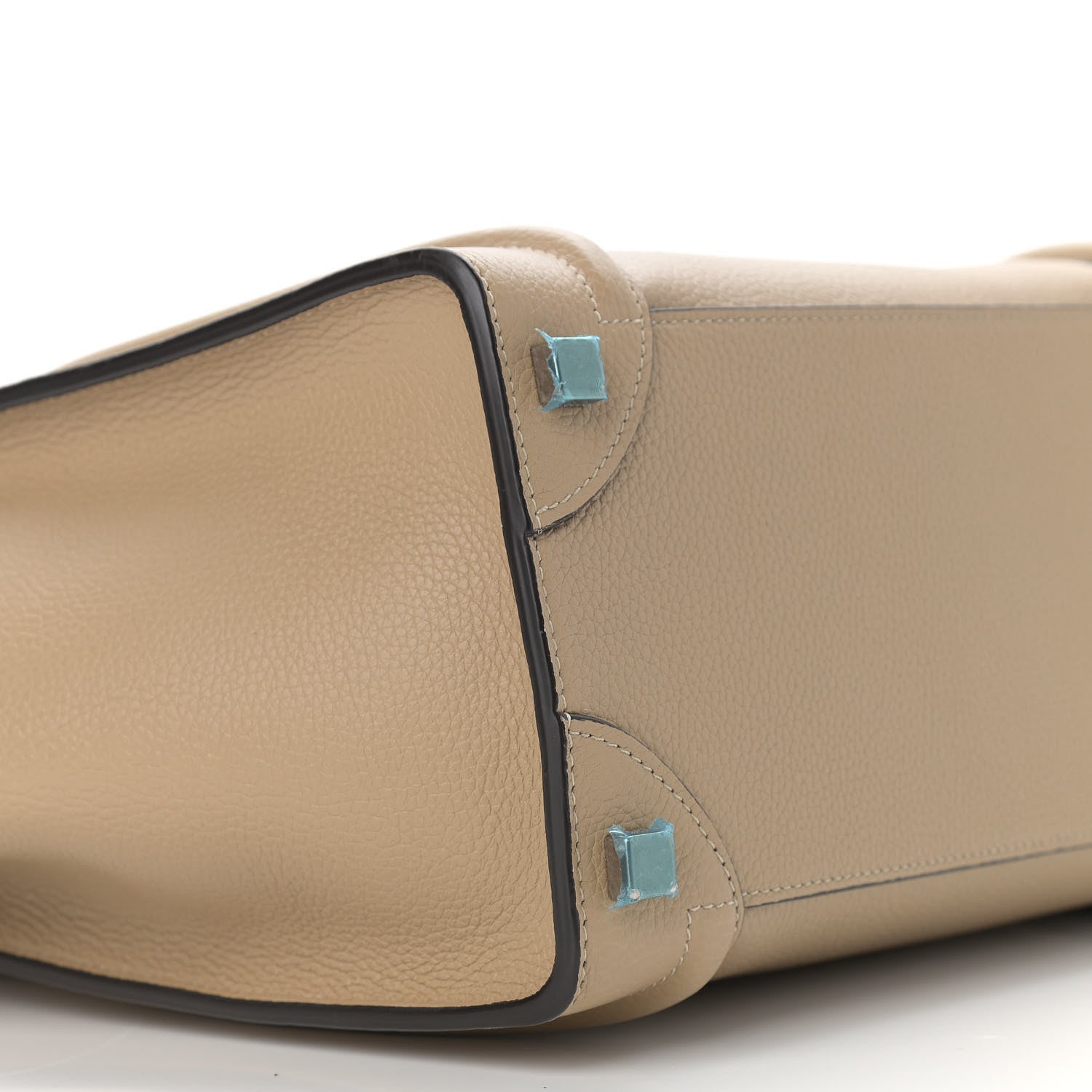 Celine Drummed Calfskin Micro Luggage Dune 9 of 11