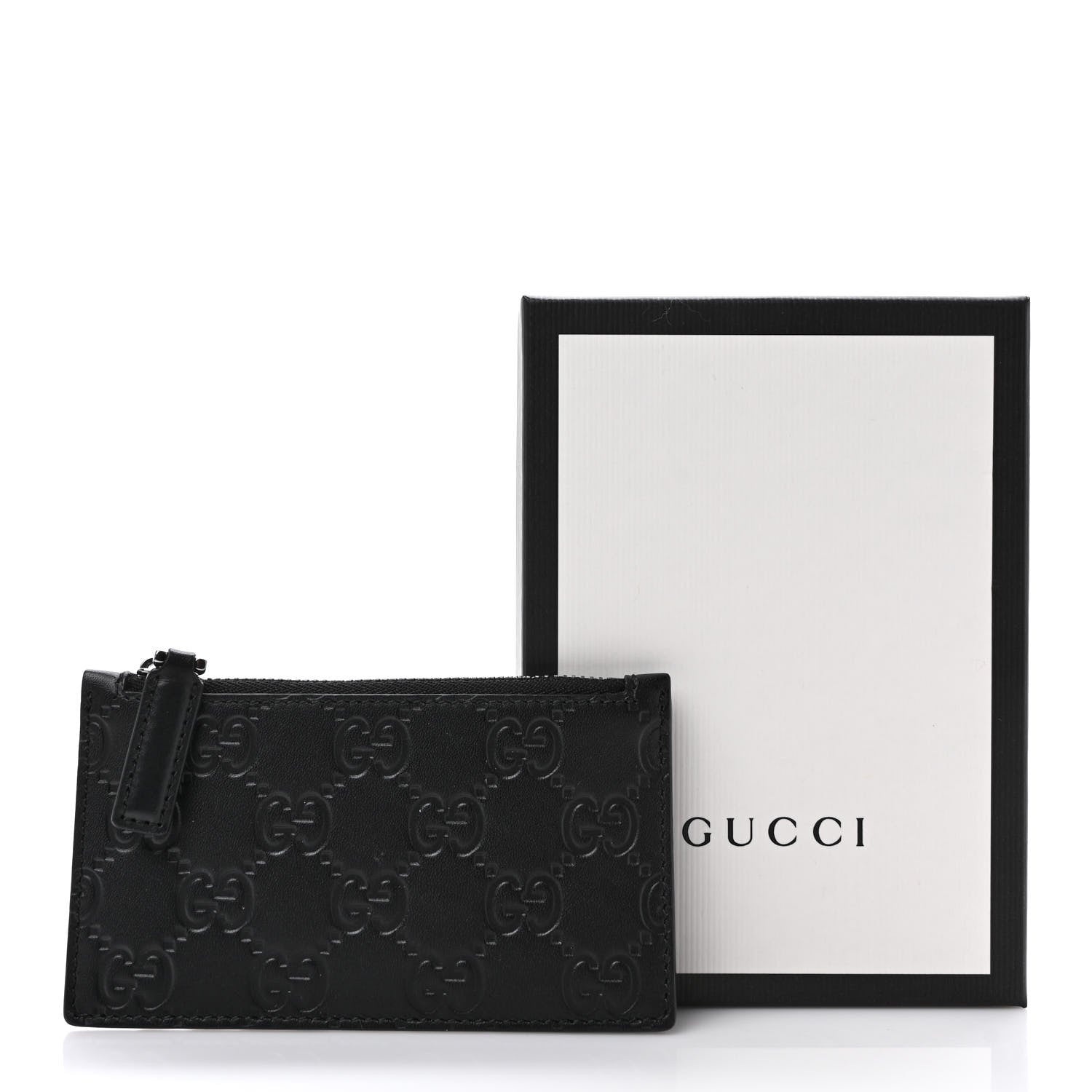 Gucci Guccissima Signature Coin Case Card Holder Black 5 of 5